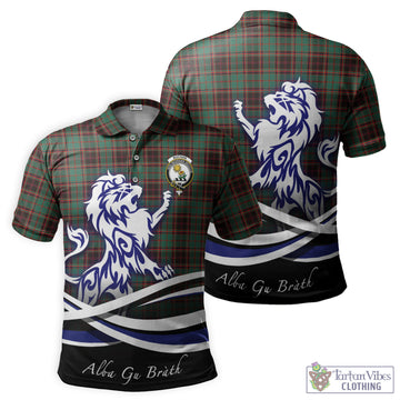 Buchan Ancient Tartan Polo Shirt with Alba Gu Brath Regal Lion Emblem