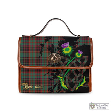 Buchan Ancient Tartan Waterproof Canvas Bag with Scotland Map and Thistle Celtic Accents