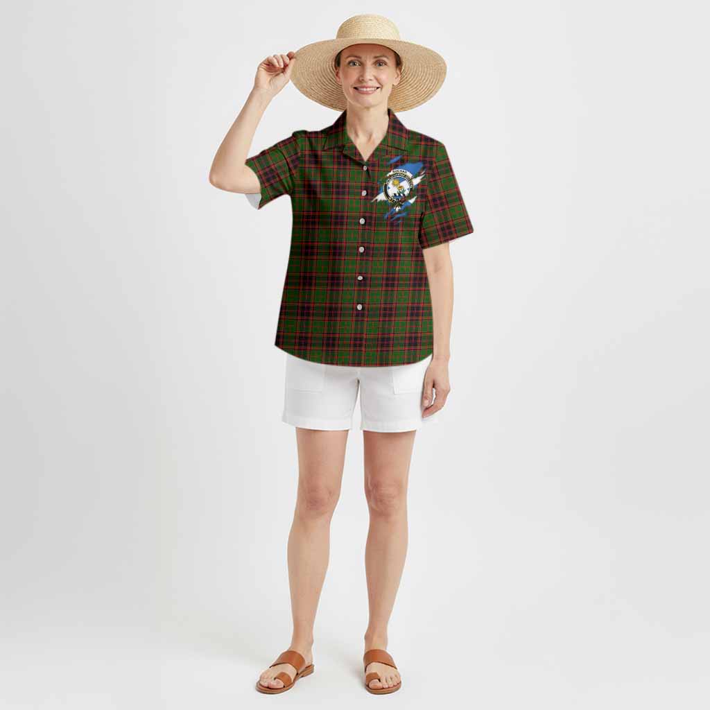 Buchan Clan Crest In Me Tartan Hawaiian Shirt Scotland Flag Style