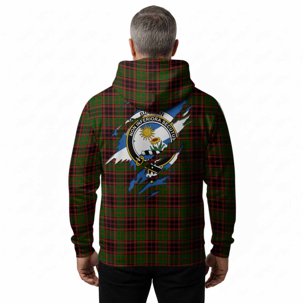Buchan Clan Crest In Me Tartan Hoodie Scotland Flag Style