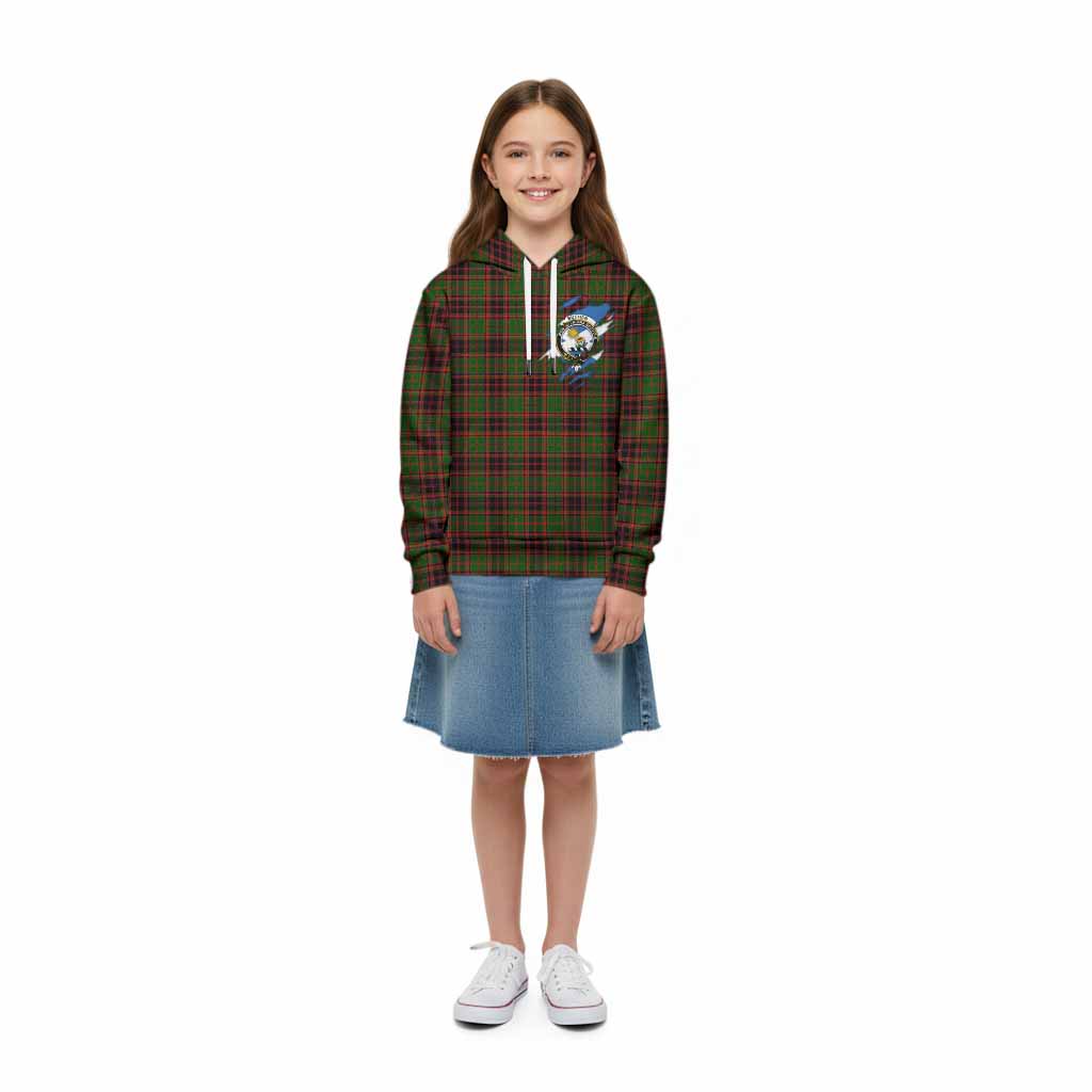 Buchan Clan Crest In Me Tartan Kid Hoodie Scotland Flag Style