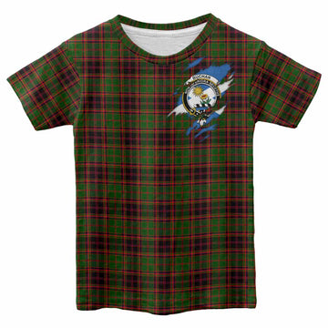 Buchan Clan Crest In Me Tartan Kid T-shirt Scotland Flag Style