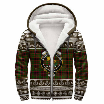 Buchan Clan Tartan Christmas Fleece Hoodie with Family Crest