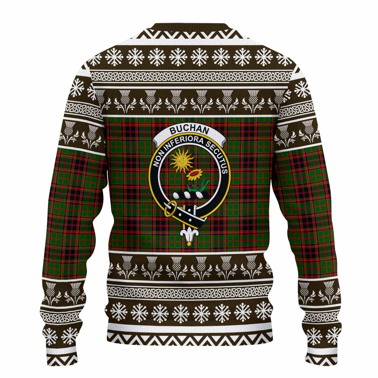 Buchan Clan Tartan Christmas Ugly Sweater with Family Crest - Tartan Vibes Clothing