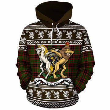 Buchan Clan Tartan Crest Christmas Cotton Hoodie Coat of Arms Funny Style