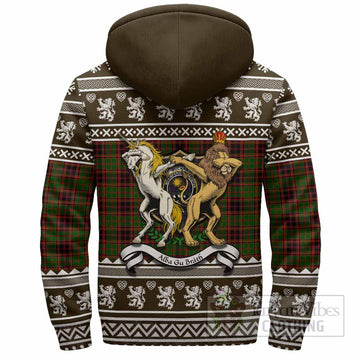 Buchan Clan Tartan Crest Christmas Fleece Hoodie Coat of Arms Funny Style