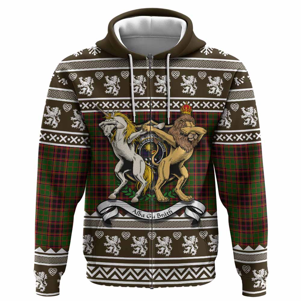 Buchan Clan Tartan Crest Christmas Hoodie Coat of Arms Funny Style - Tartan Vibes Clothing