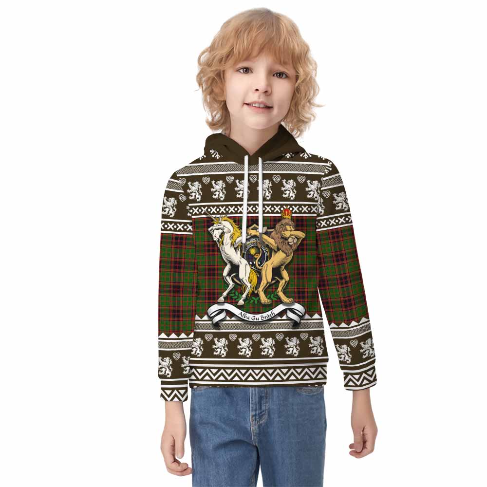 Buchan Clan Tartan Crest Christmas Kid Hoodie Coat of Arms Funny Style - Tartan Vibes Clothing