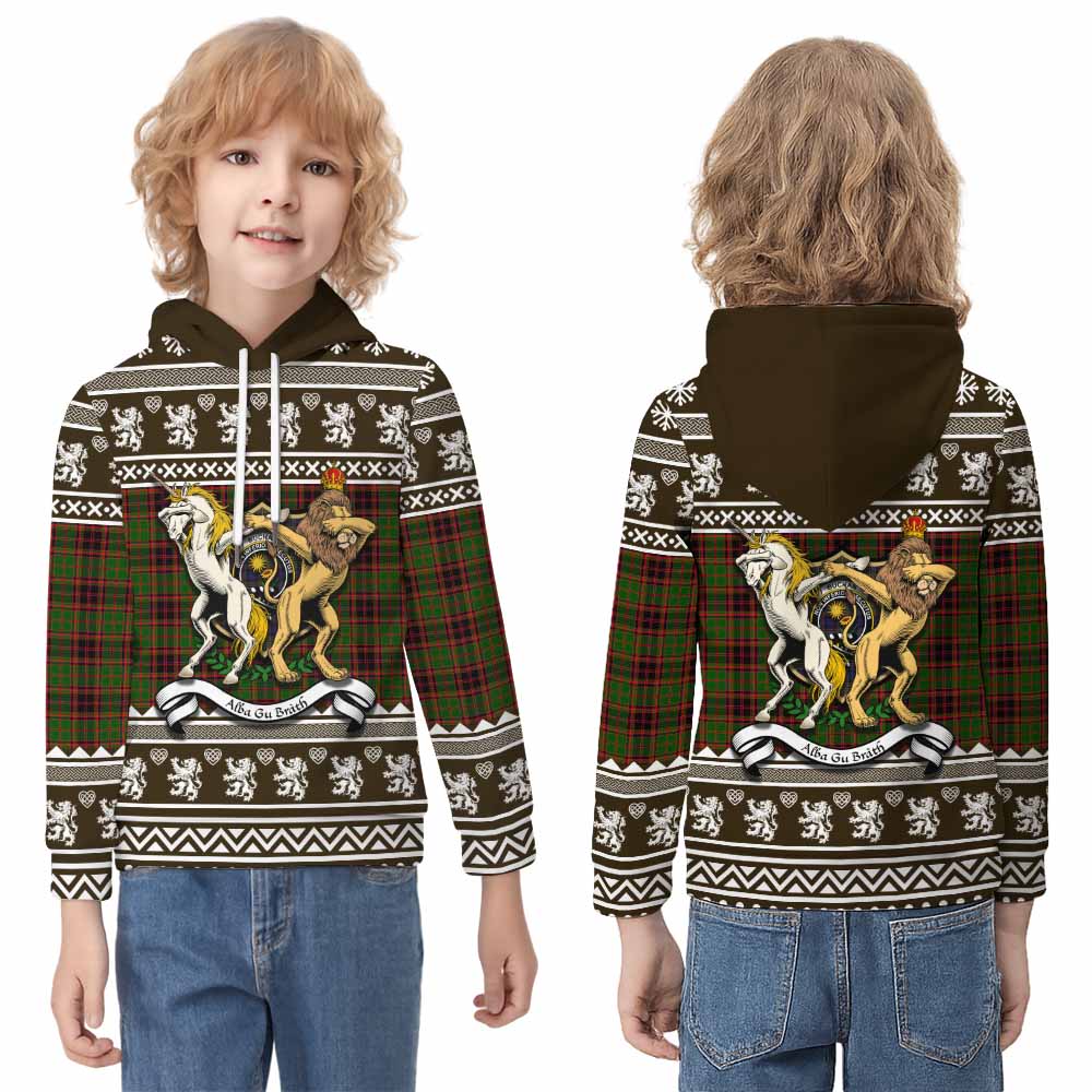 Buchan Clan Tartan Crest Christmas Kid Hoodie Coat of Arms Funny Style - Tartan Vibes Clothing