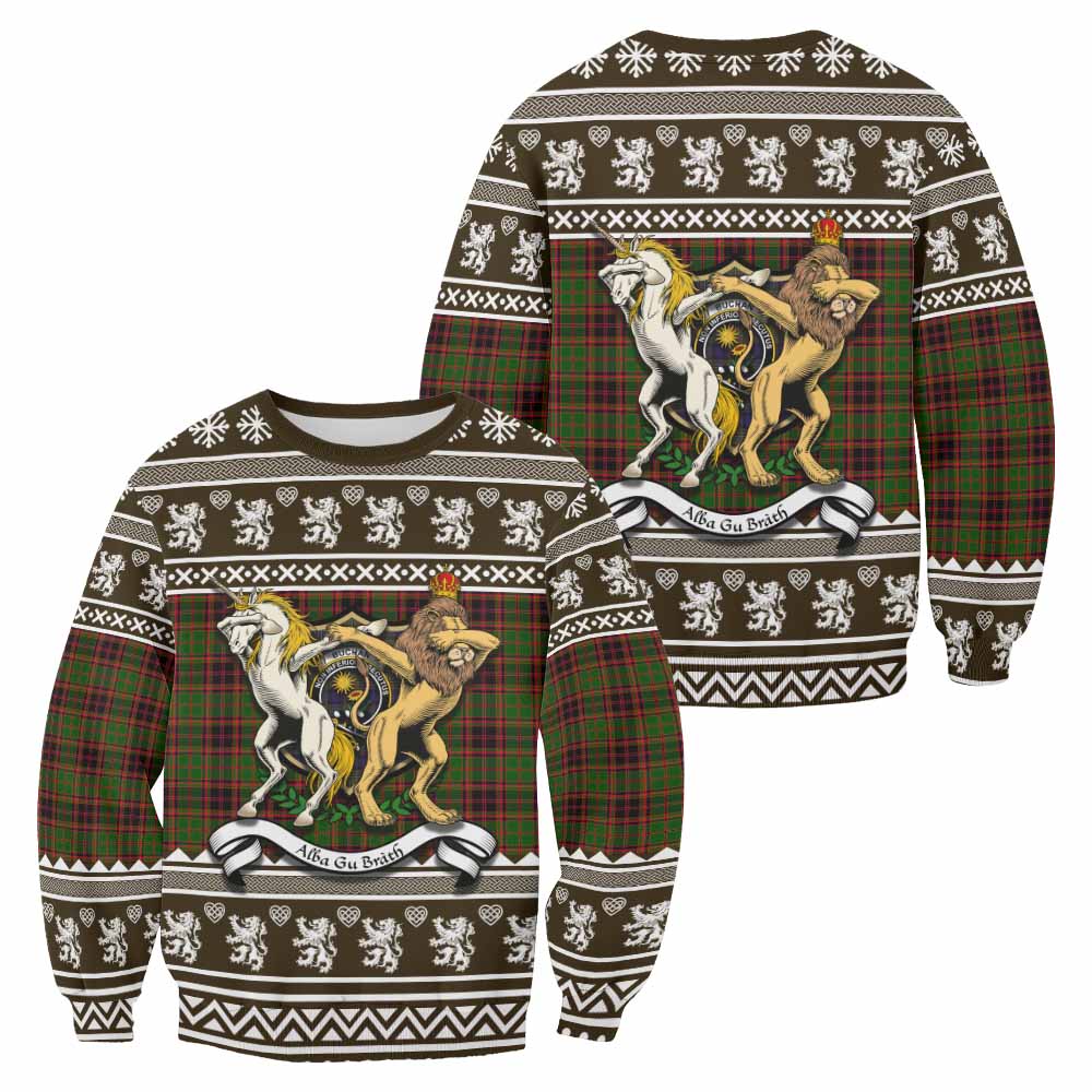 Buchan Clan Tartan Crest Christmas Sweatshirt Coat of Arms Funny Style - Tartan Vibes Clothing