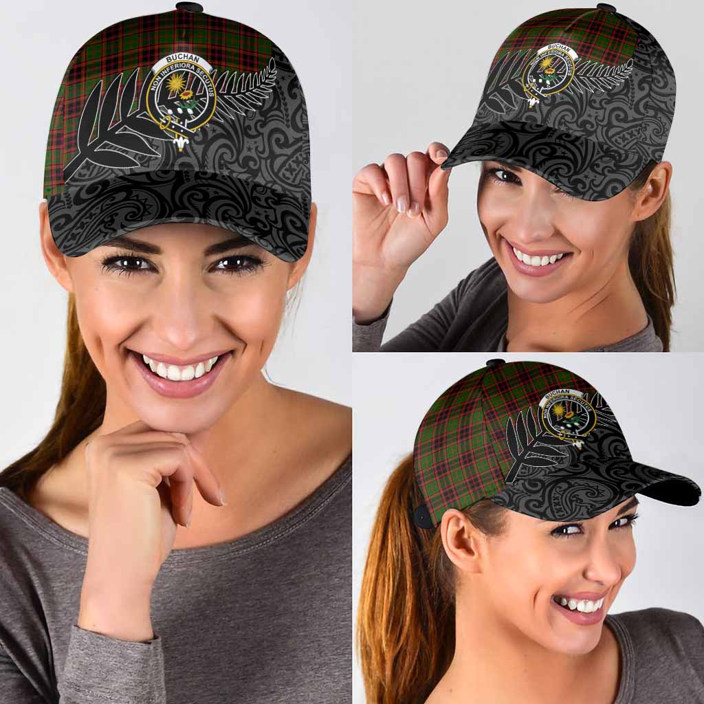 Buchan Crest Tartan Classic Cap with New Zealand Silver Fern Half Style
