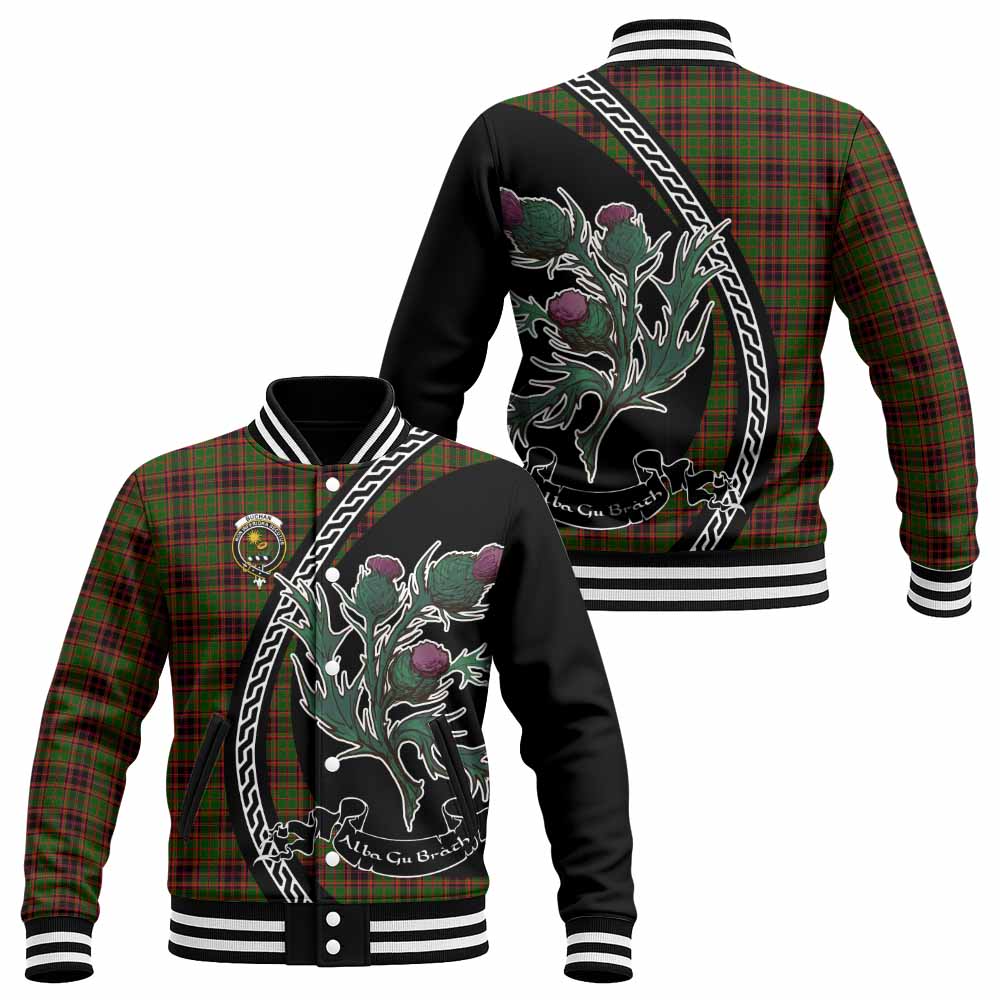 Buchan Family Crest Tartan Baseball Jacket Alba Thistle Inspired - Tartan Vibes Clothing