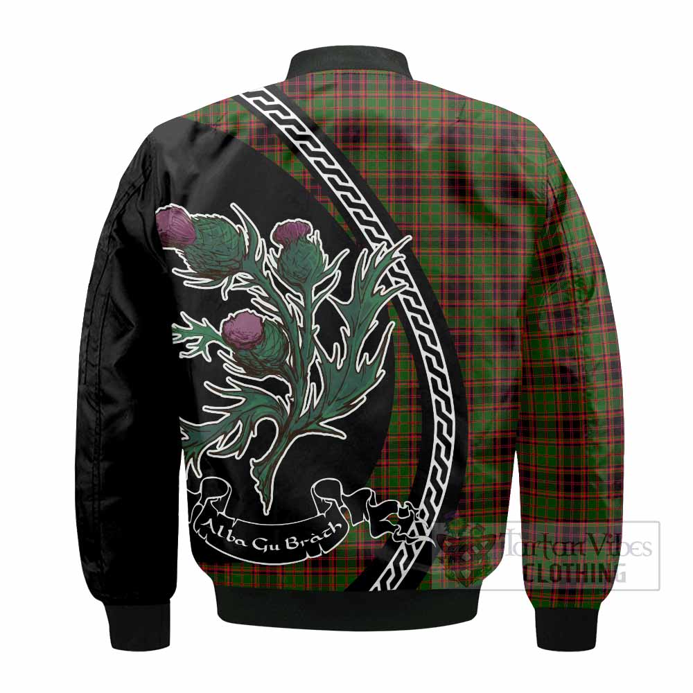 Buchan Family Crest Tartan Bomber Jacket Alba Thistle Inspired - Tartan Vibes Clothing