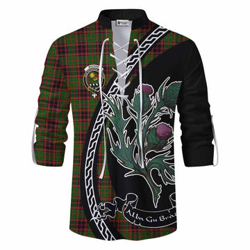 Buchan Family Crest Tartan Ghillie Shirt Alba Thistle Inspired