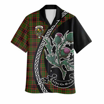 Buchan Family Crest Tartan Hawaiian Shirt Alba Thistle Inspired