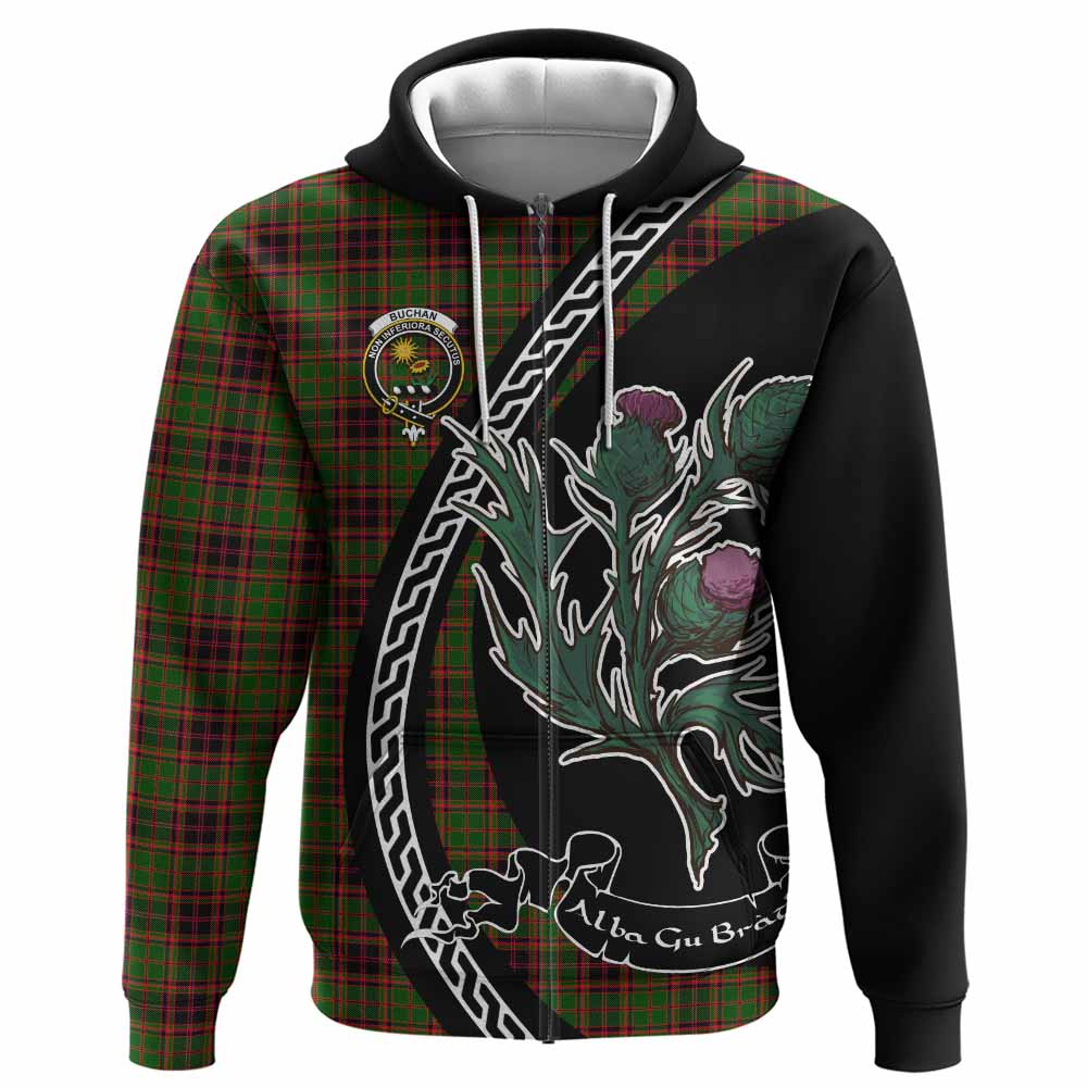 Buchan Family Crest Tartan Hoodie Alba Thistle Inspired - Tartan Vibes Clothing