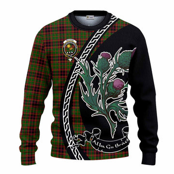 Buchan Family Crest Tartan Knitted Sweater Alba Thistle Inspired