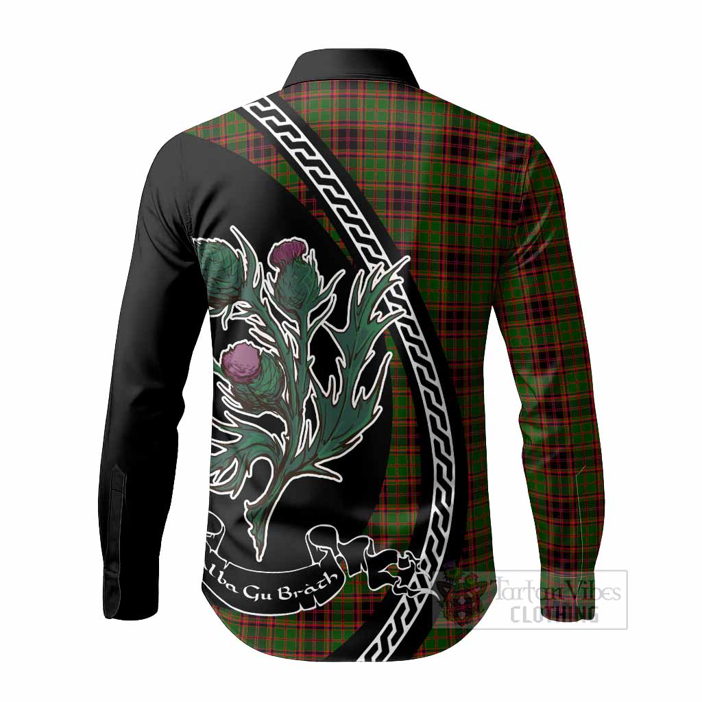 Buchan Family Crest Tartan Long Sleeve Button Shirts Alba Thistle Inspired - Tartan Vibes Clothing