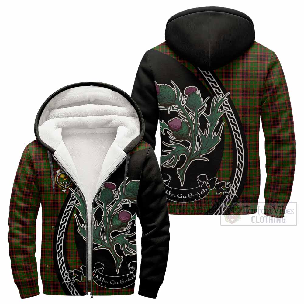Buchan Family Crest Tartan Sherpa Hoodie Alba Thistle Inspired - Tartan Vibes Clothing