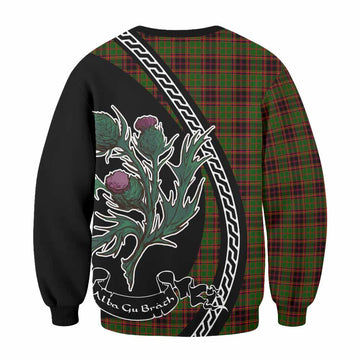 Buchan Family Crest Tartan Sweatshirt Alba Thistle Inspired