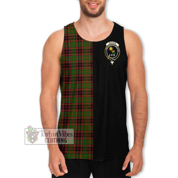 Buchan Tartan Men's Tank Top with Family Crest and Half Of Me Style Men - Tartanvibesclothing Shop