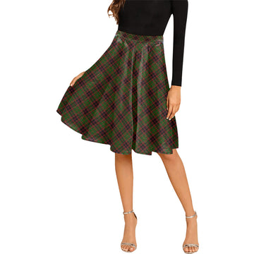 Buchan Tartan Melete Pleated Midi Skirt Cross Style