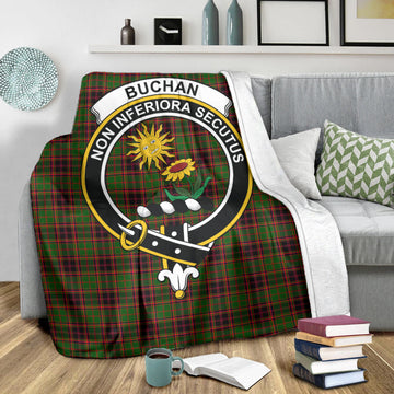 Buchan Modern Tartan Blanket with Family Crest