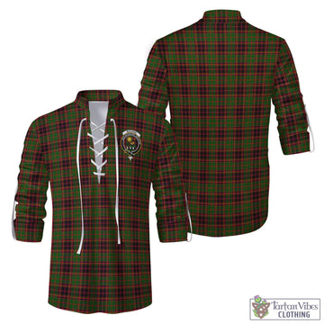 Tartan Vibes Clothing Buchan Modern Tartan Men's Scottish Traditional Jacobite Ghillie Kilt Shirt with Family Crest