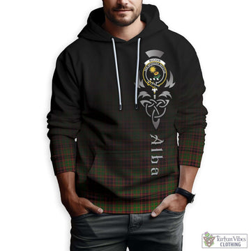 Tartan Vibes Clothing Buchan Modern Tartan Hoodie Featuring Alba Gu Brath Family Crest Celtic Inspired