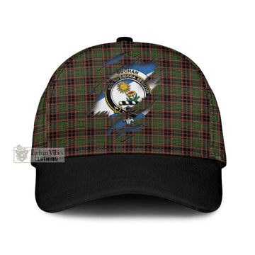 Buchan Modern Tartan Classic Cap with Family Crest In Me Style