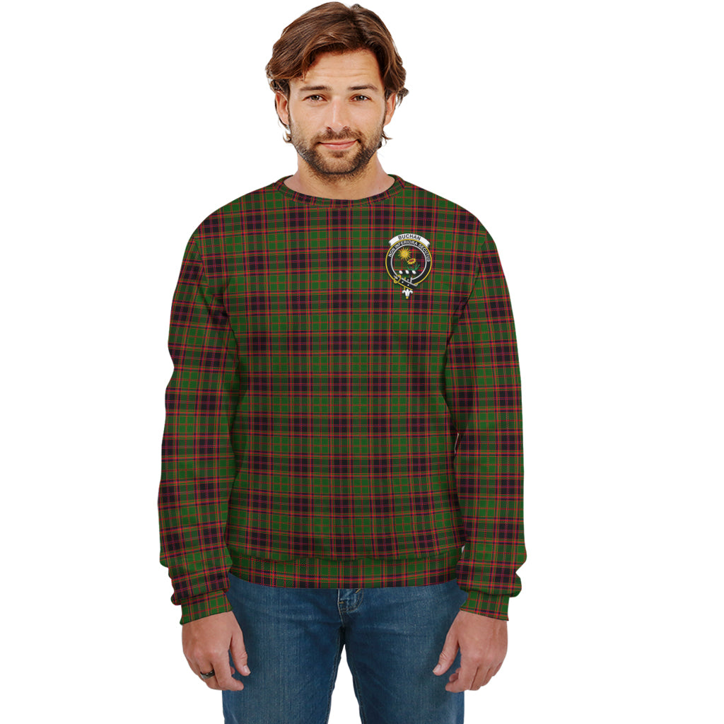 Buchan Tartan Sweatshirt with Family Crest Unisex - Tartan Vibes Clothing