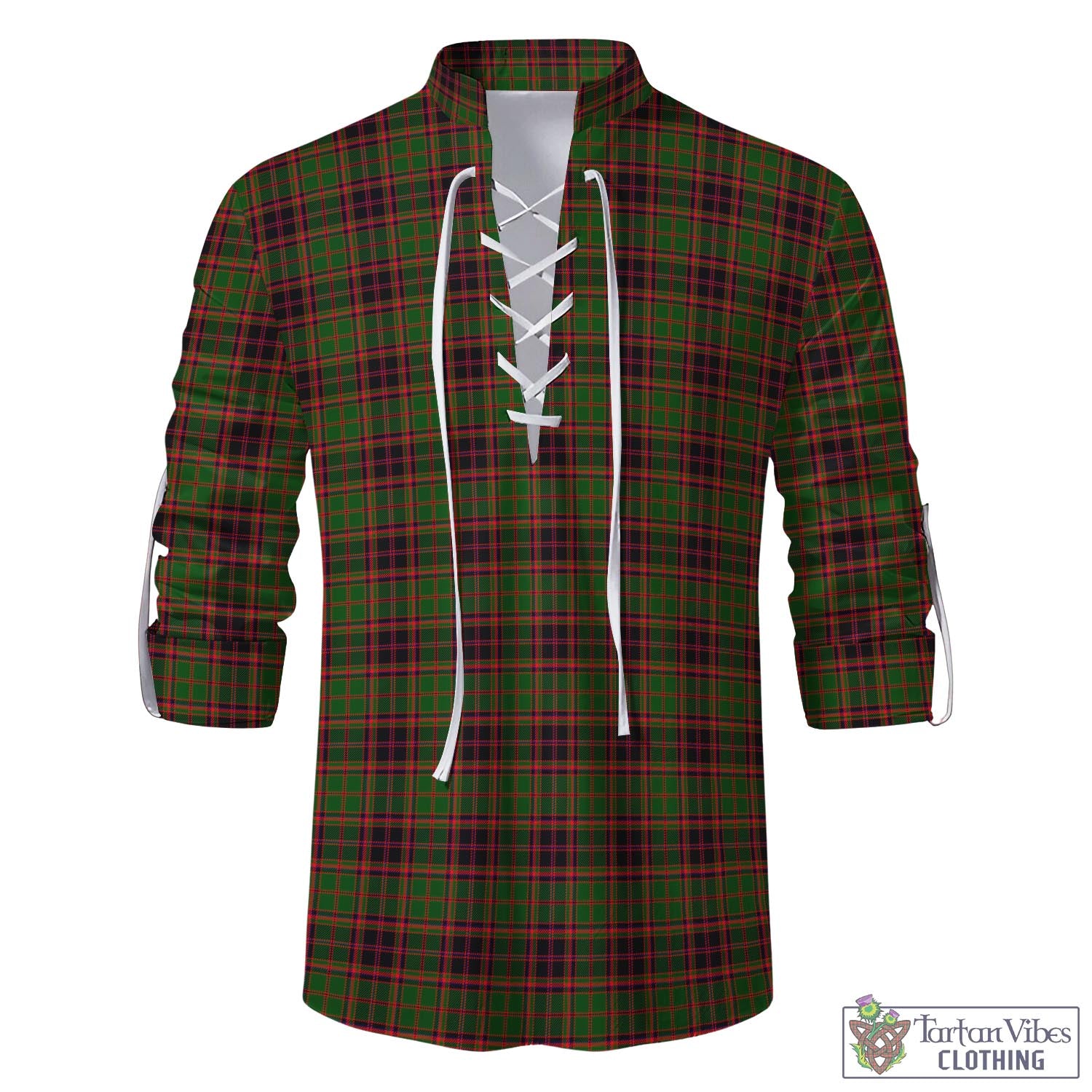 Tartan Vibes Clothing Buchan Modern Tartan Men's Scottish Traditional Jacobite Ghillie Kilt Shirt