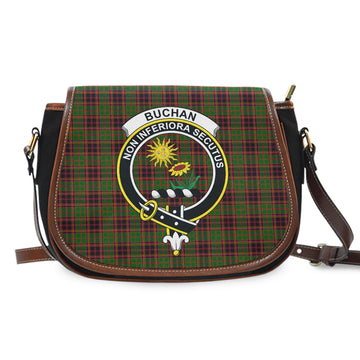 Buchan Tartan Saddle Bag with Family Crest