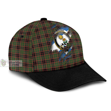 Buchan Modern Tartan Classic Cap with Family Crest In Me Style