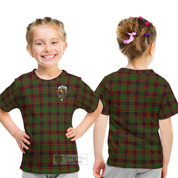 Buchan Tartan Kid T-Shirt with Family Crest - Tartanvibesclothing Shop