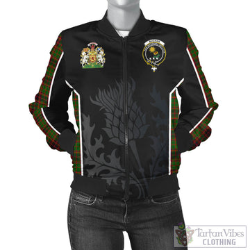 Buchan Modern Tartan Bomber Jacket with Family Crest and Scottish Thistle Vibes Sport Style