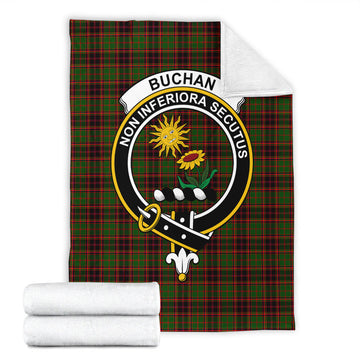 Buchan Modern Tartan Blanket with Family Crest