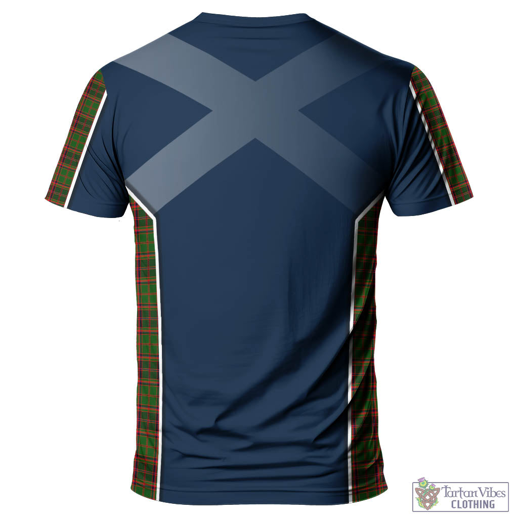 Tartan Vibes Clothing Buchan Modern Tartan T-Shirt with Family Crest and Lion Rampant Vibes Sport Style