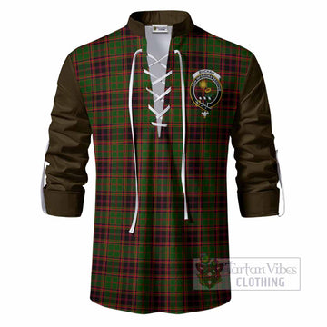 Buchan Tartan Accent Ghillie Shirt with Family Crest