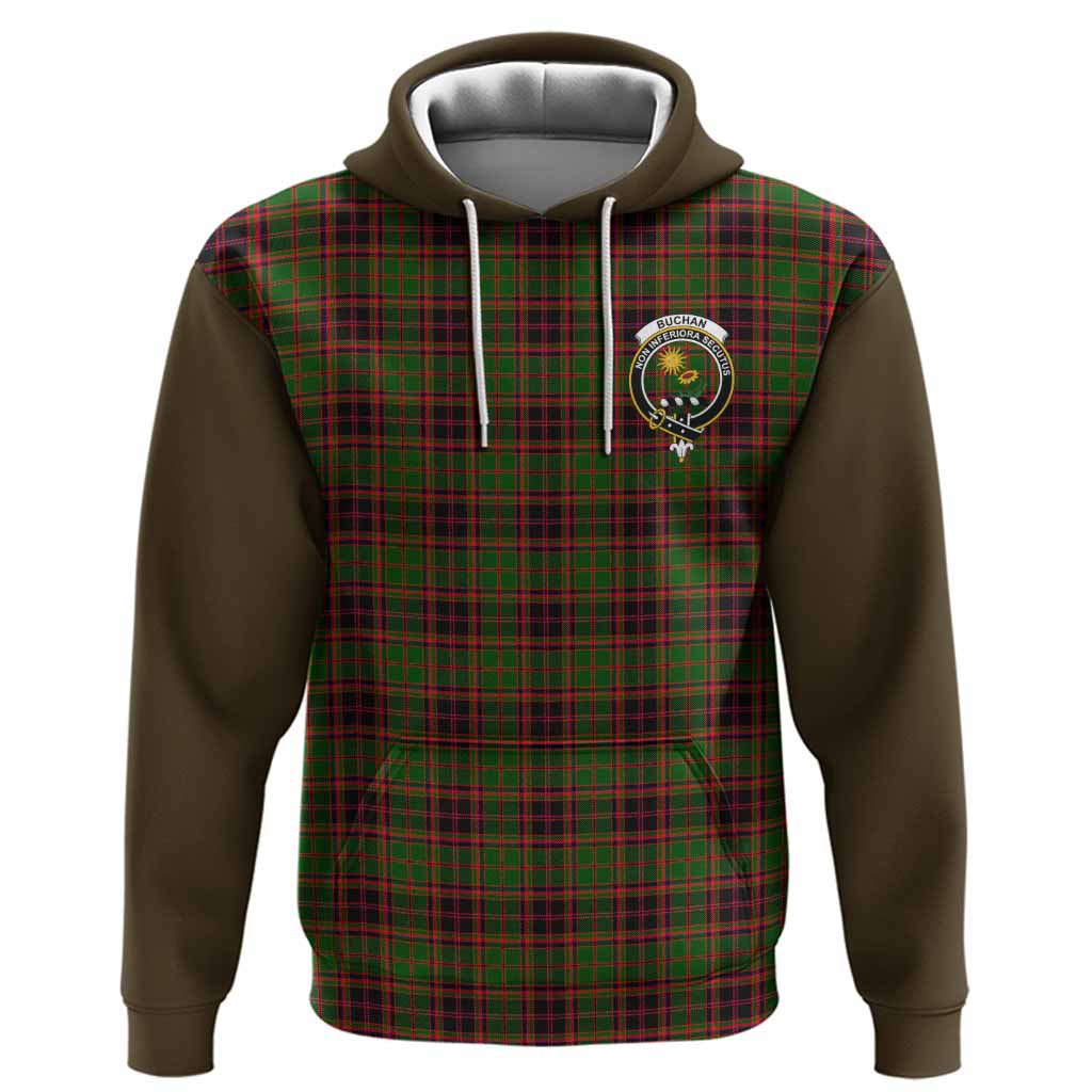 Buchan Tartan Accent Hoodie with Family Crest