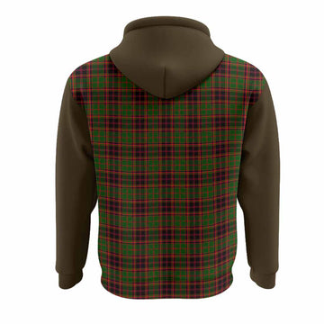 Buchan Tartan Accent Hoodie with Family Crest