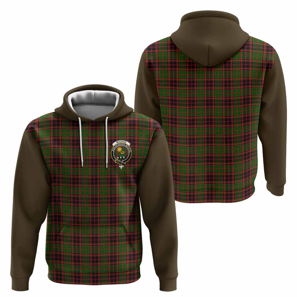 Buchan Tartan Accent Hoodie with Family Crest
