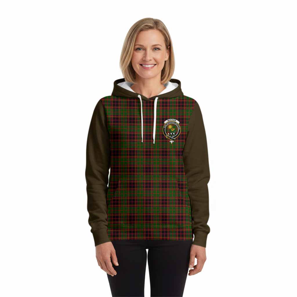 Buchan Tartan Accent Hoodie with Family Crest