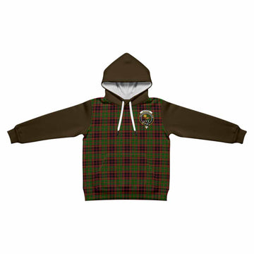 Buchan Tartan Accent Kid Hoodie with Family Crest