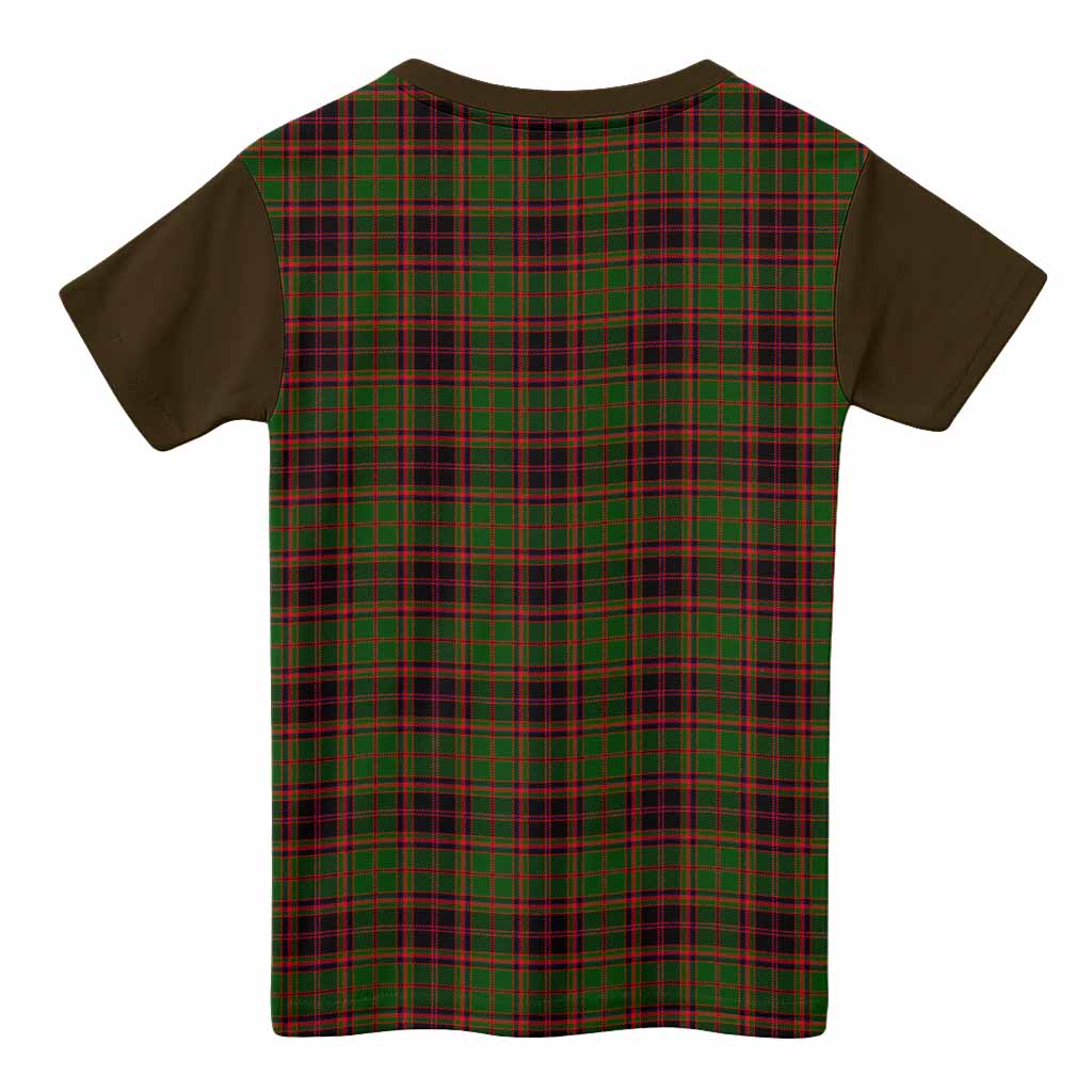 Buchan Tartan Accent Kid T-shirt with Family Crest