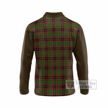 Buchan Tartan Accent Long Sleeve Polo Shirt with Family Crest