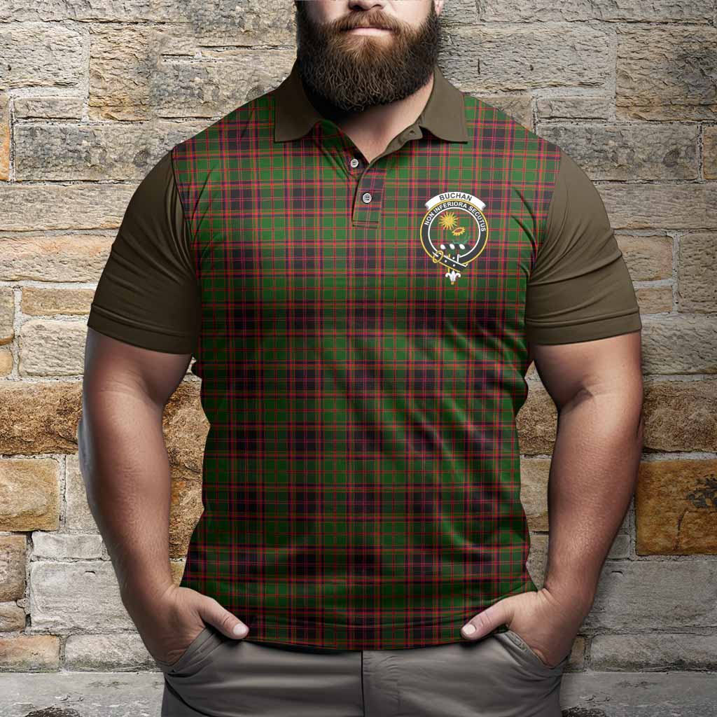 Buchan Tartan Accent Polo Shirt with Family Crest