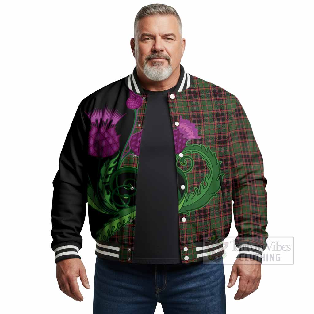 Buchan Tartan Baseball Jacket Traditional Scottish Thistle