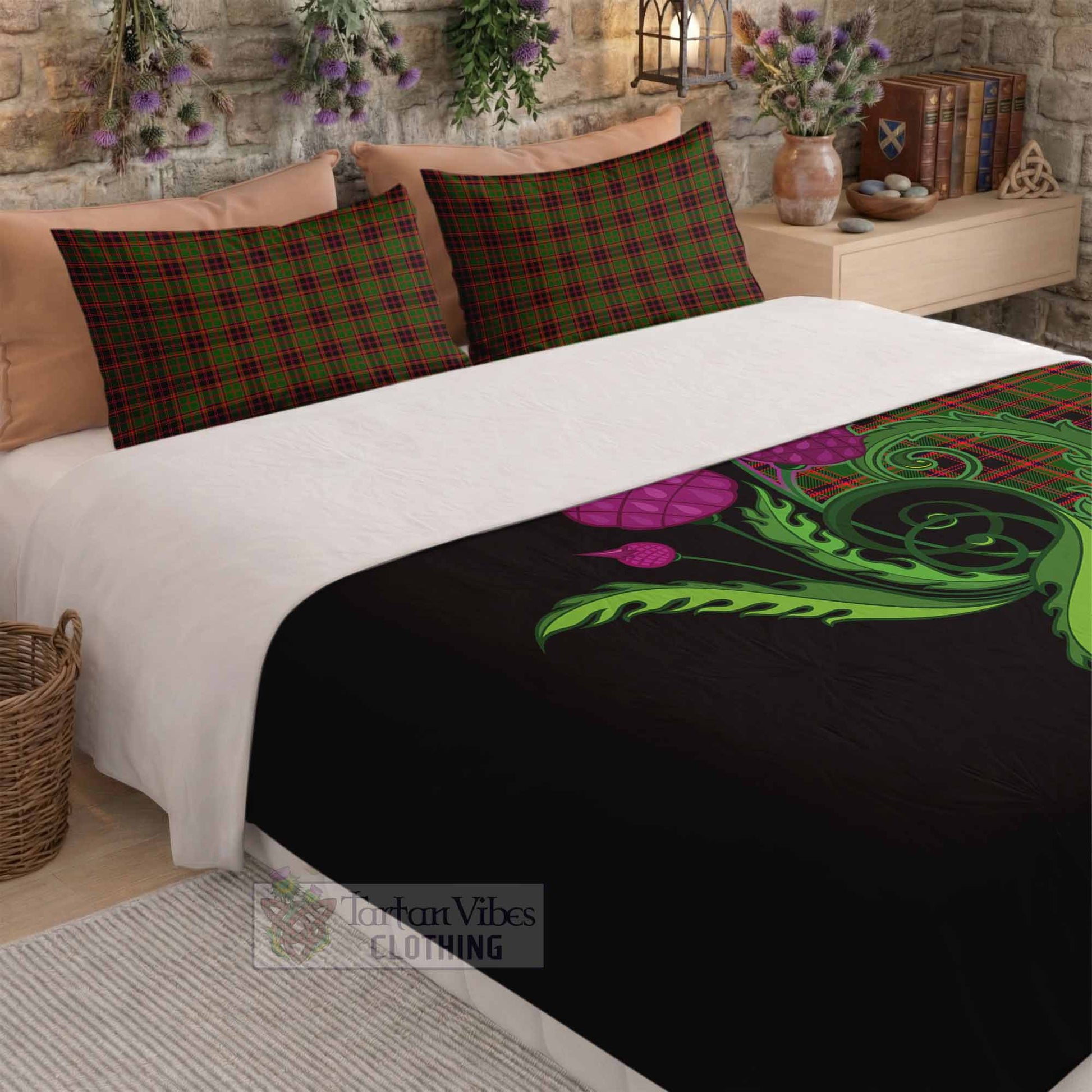 Buchan Tartan Bedding Set Traditional Scottish Thistle - Tartan Vibes Clothing