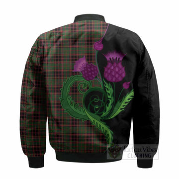 Buchan Tartan Bomber Jacket Traditional Scottish Thistle